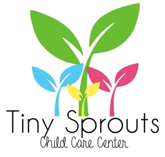 Tiny Sprouts logo of colorful sprout plants